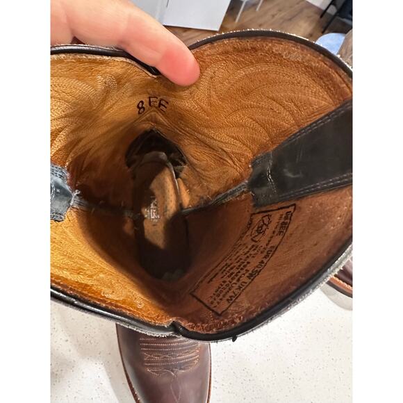 Ariat Men's 8EE Wide Heritage Crepe Leather Western Boot in Blue - Picture 11 of 11